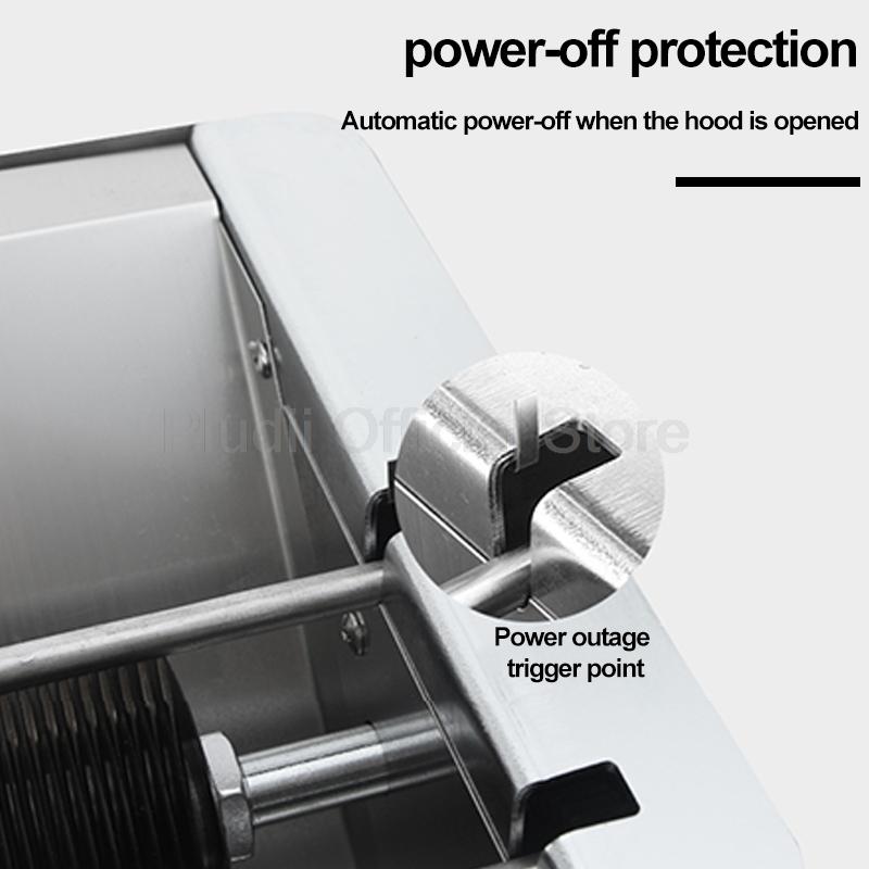 550W Commercial Meat Cutter 160KG/H Slicing Stainless Steel Automatic Slicer Dicer 2.5-10MM Thickness For Restaurant Kitchen Use