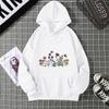 Rose Butterfly Impossible Letter Graphic Print Women Sweatshirt Fashion Hooded Loose Casual Hoodies Fleece Soft Clothing