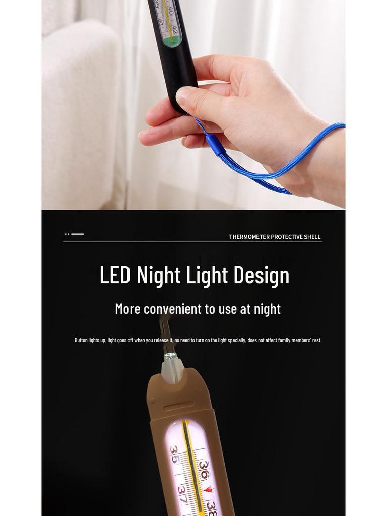 Smart Glass Thermometer Protective Sleeve with Light-Up Feature – Drop-Proof (Thermometer Not Included)