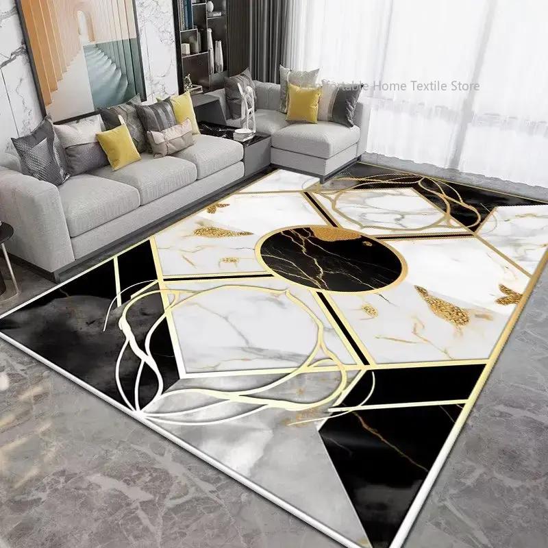 

Special-shaped Luxury Gold Carpet Living Room Decoration Home Kids Bedroom Carpets Non-slip Washable Floor Mats Large Area Rug 60x90cm
