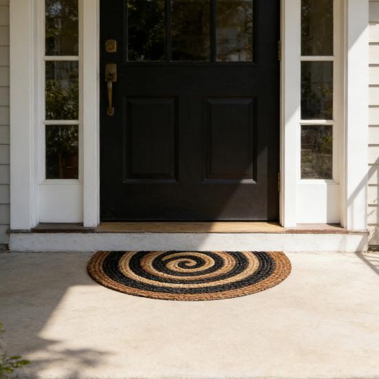 Floor Mat Non-Slip Crystal Velvet Rug 3D Optical Illusion Design Coil Edge Living Room Bedroom Plush Floor Mat Home Decor