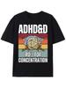 Retro Vintage ADHD&D Roll For Concentration Funny Gamer Gift Unisex T-Shirt