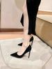 2025 Sexy Women Shoes Nude Stiletto Classical Pointed Toe Women Heel Shoes Ladies Office Party Shoes Women White Heels 7-9CM