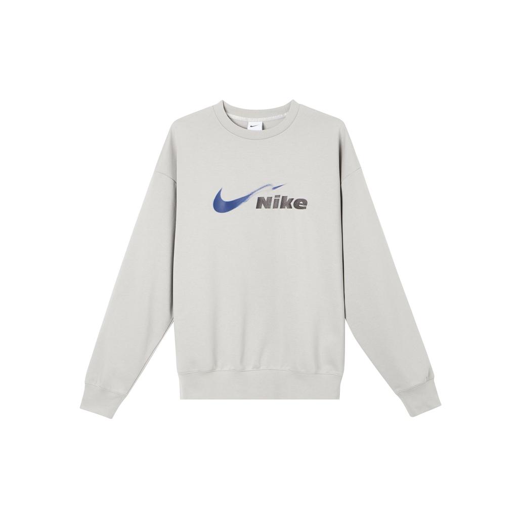 Nike Dri-Fit Track Club Logo Crew Neck Running Long Sleeve Sweatshirt Men Sweatshirt Academy-Grey Blue-Void HV4880-009