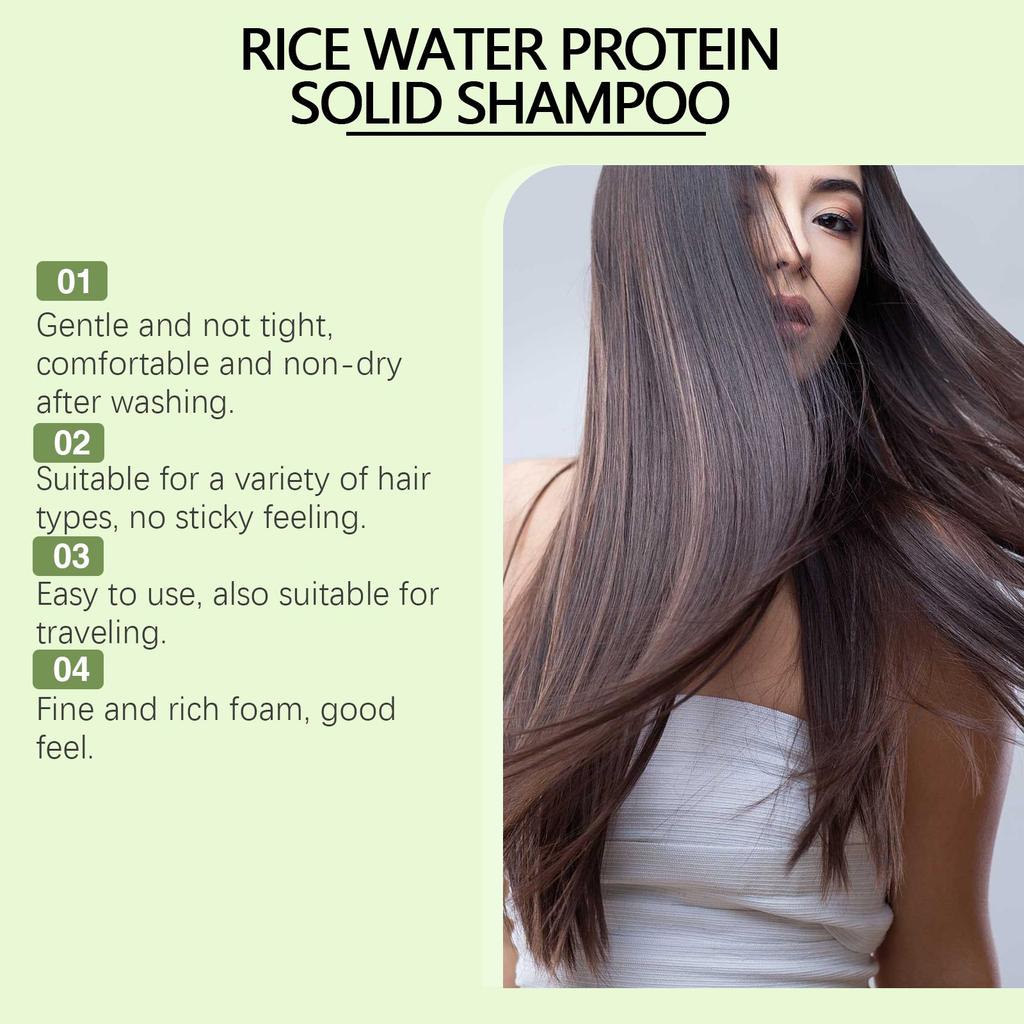 Rice Water Shampoo Soap Solid Shampoo , Promoting Hair Growth , Refreshing Scalp Hair Care Soap