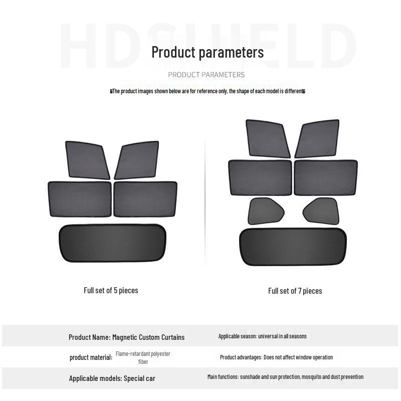 Magnetic Sunshade & Privacy Blinds for Denza N7/N8L/Z9/D9 Side Windows