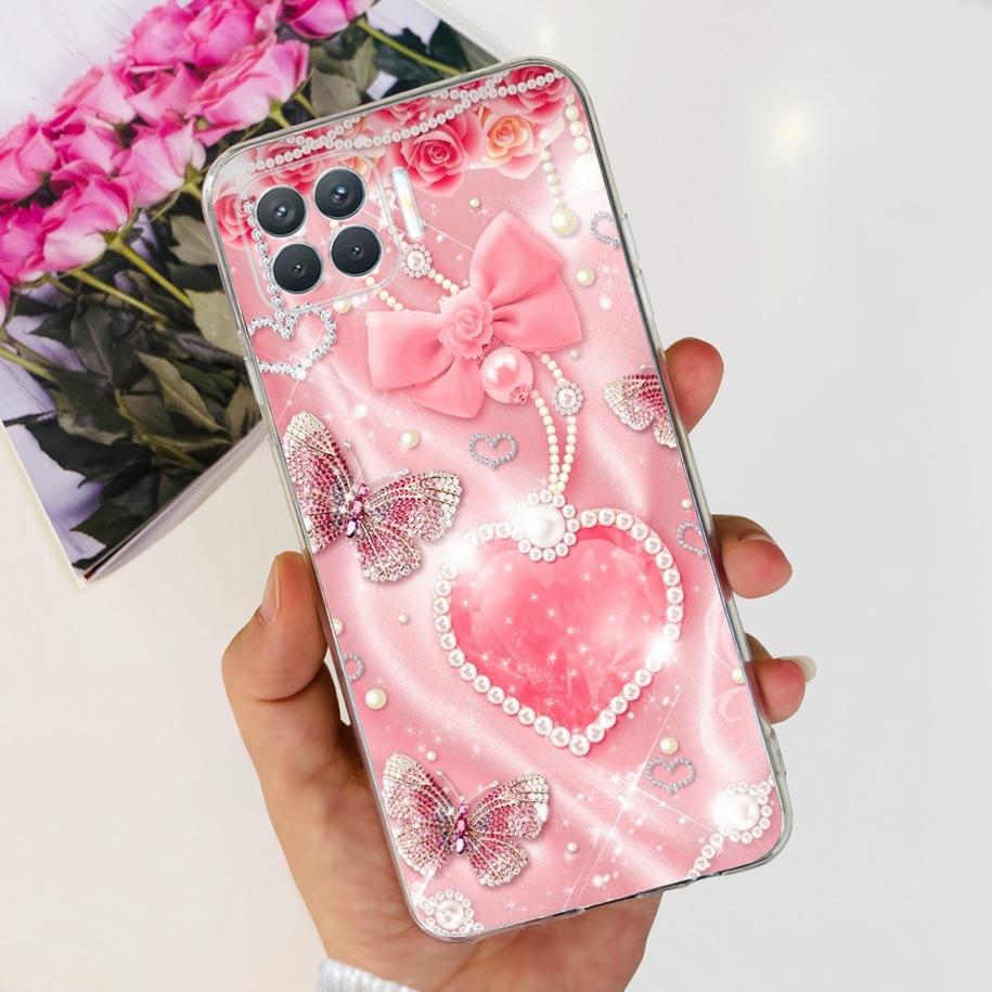 For OPPO Reno 4 Lite Case CPH2125 Phone Case Cute Cartoon Soft Silicone Back Cover For OPPO F17 Pro CPH2119 Coque A93 2020 Funda