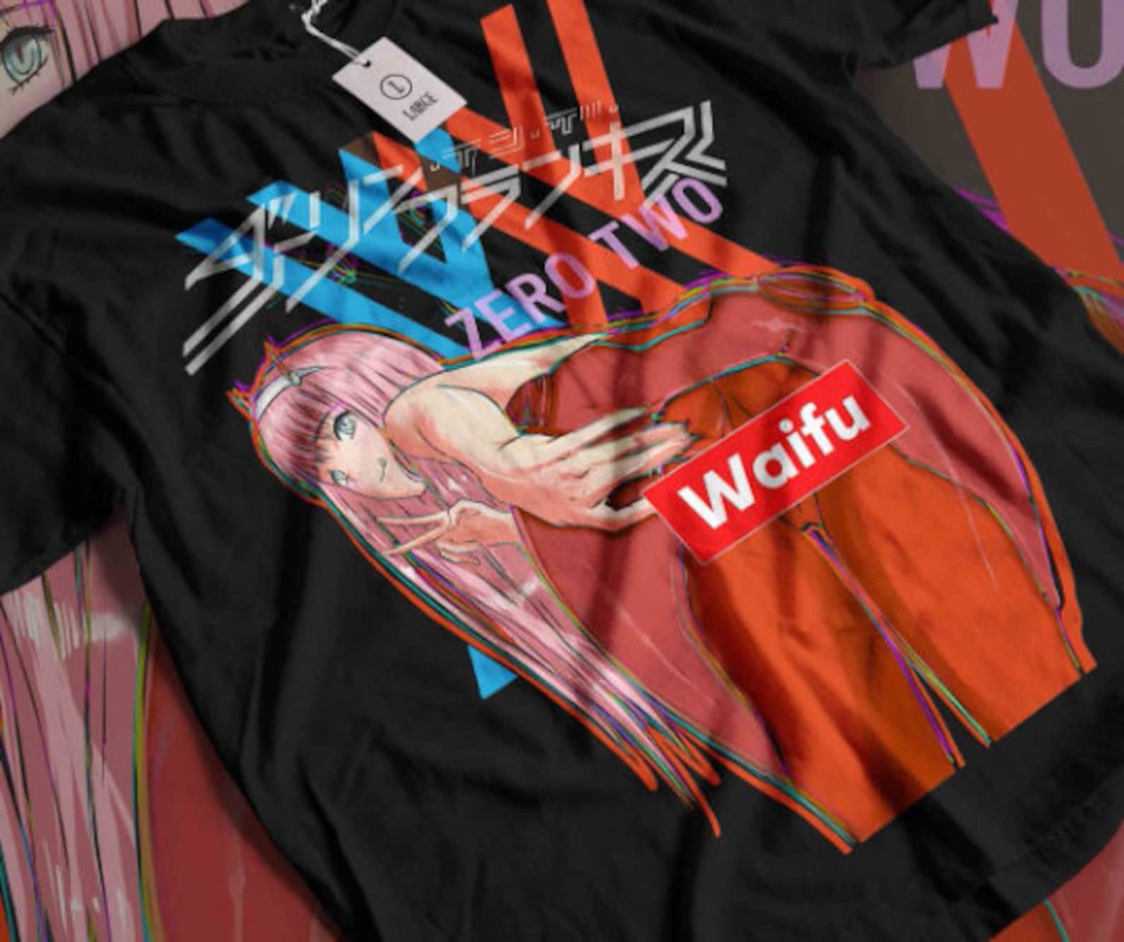 Waifu Material Anime T-Shirt, Darling Anime Girl Shirt Unisex Graphic Tee 2XL