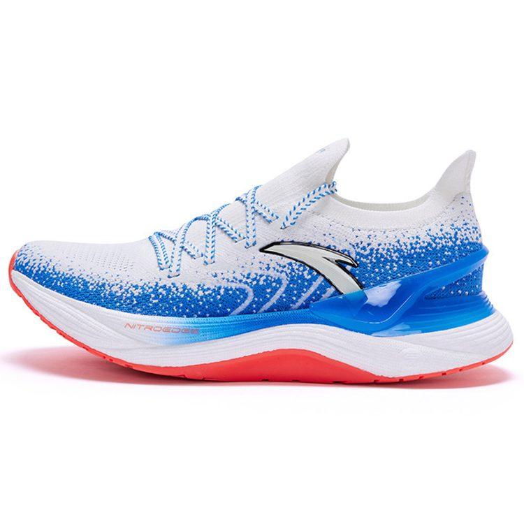 ANTA Chuang 2.0 Pro Running Shoes Men's Low Top Ivory White/Medium Blue/Black 112215581-5