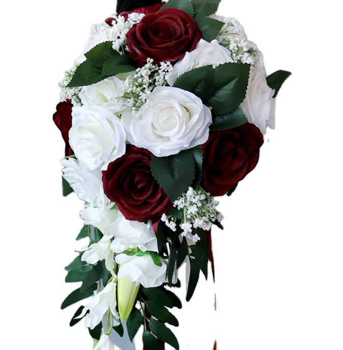 Wedding Bride Bouquet Artificial Rose Flower Decoration Bouquet