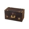 Vintage Jewelry Storage Box with a Lock Retro Style Desktop Organizer Collection Gift Box  Home Use