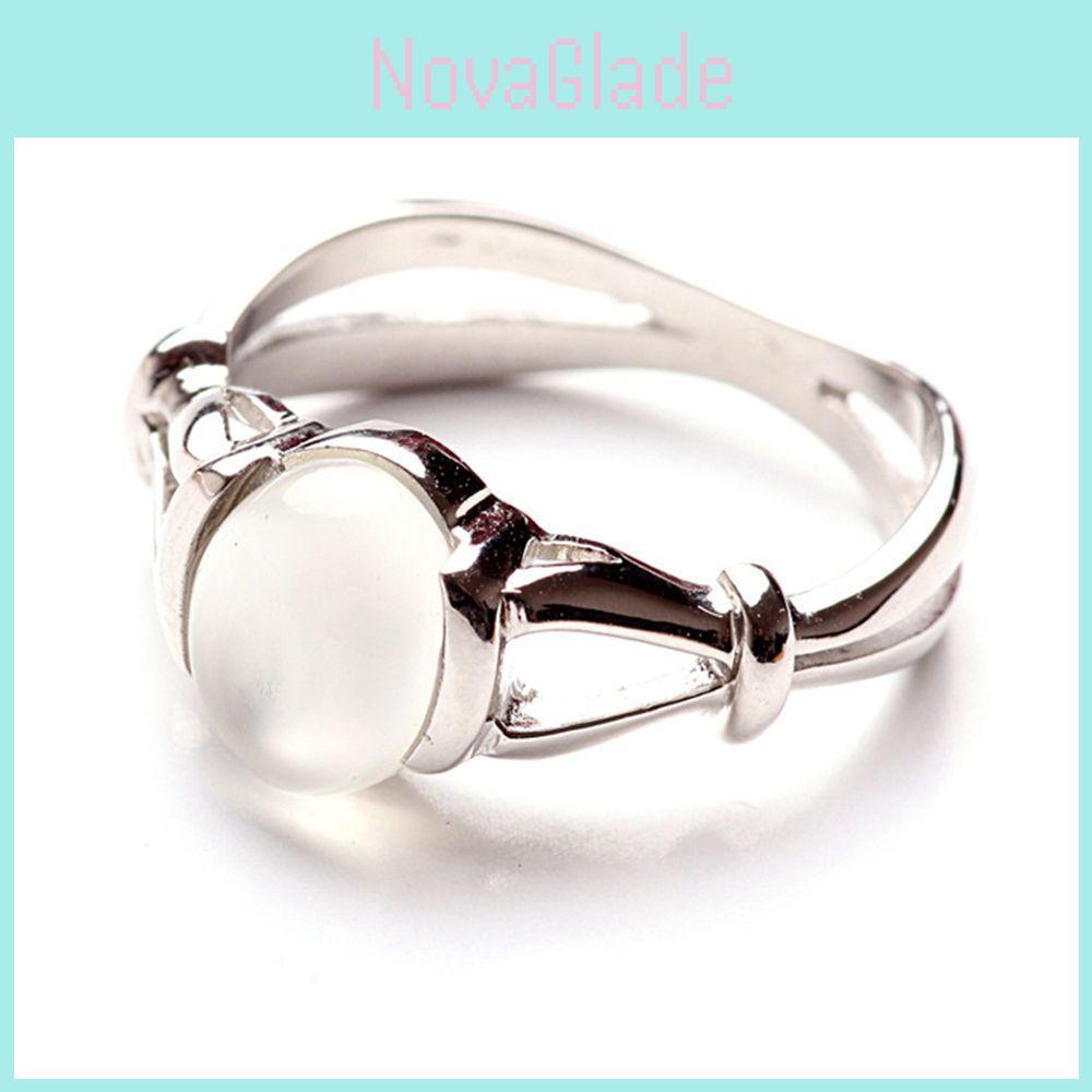 Timeless Design Glamour Steel Gift Engagement Ring For Women With Silver Plating