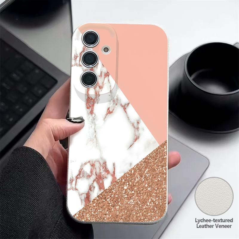 Splicing Marble Pattern Case For Samsung A18 A57 A37 A17 A56 A36 A26 A16 A55 A35 A25 A15 A54 S21 FE S22 S23 S24 Plus S25 S26 Ultra Silicone Cover