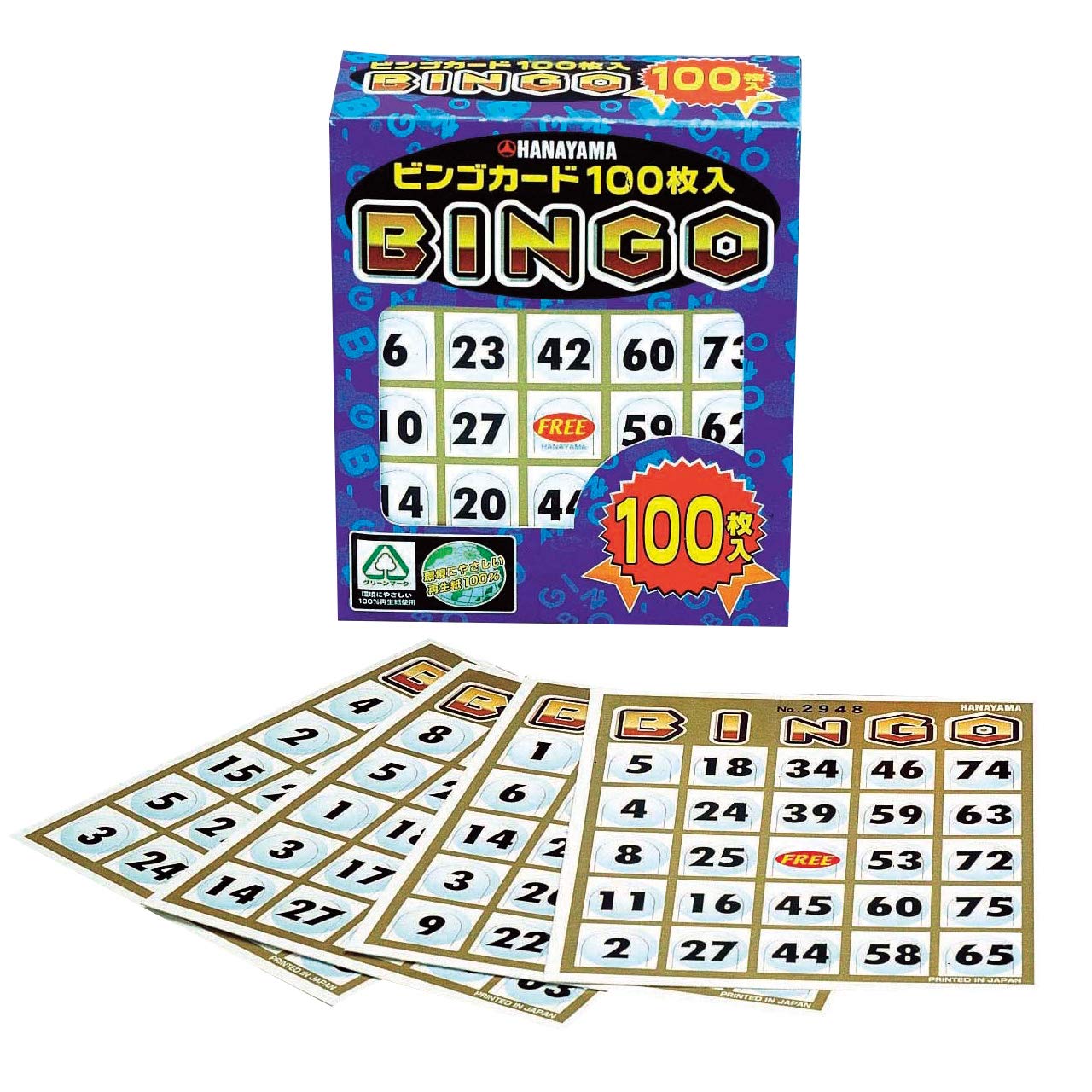 

Hanayama Bingo Cards 100 pcs. Target Age 6 and Up Card Colors Cannot Be Selected