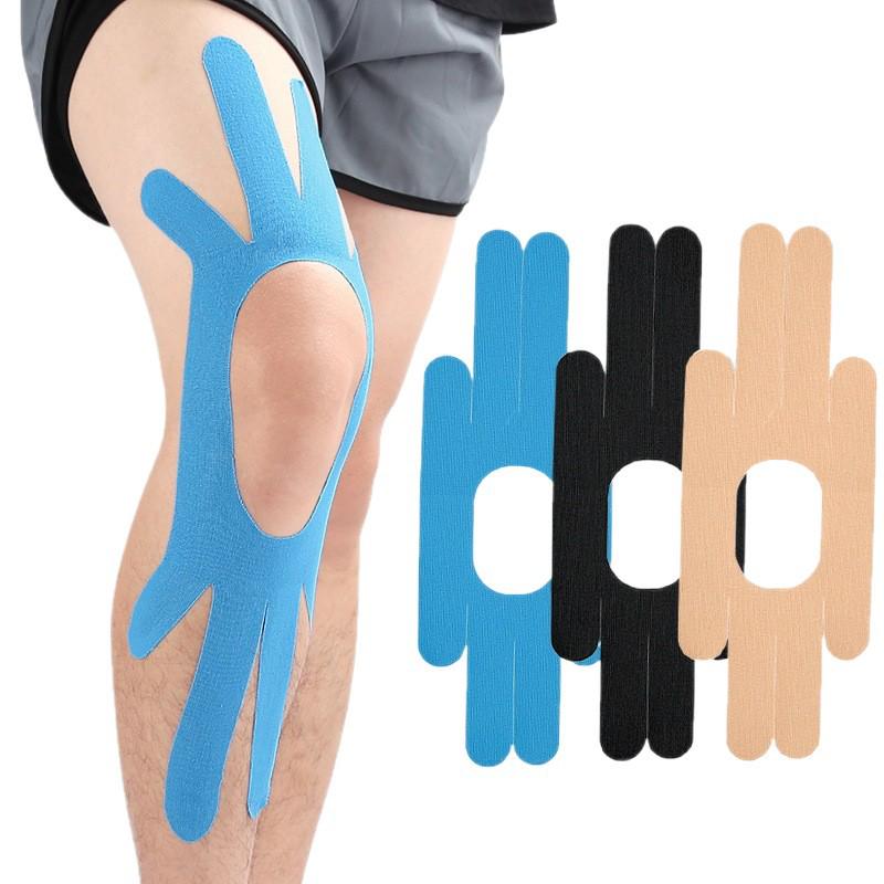 Large Elastic Knee Muscle Patch - Pre-cut Irregular Shape for Sports Support