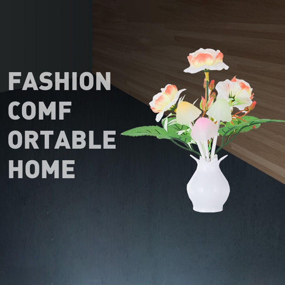 Creative Luminaria Lamp Bedside Lilac Bedroom Rose Night Light Led Light Mushroom Lamp Wall Light