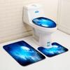 Christmas Bathroom Floor Mat Toilet Three-Piece Set