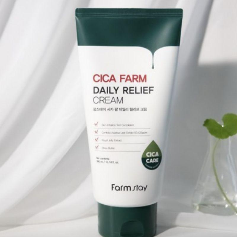 FarmStay Cica Farm Daily Relief Cream 300ml – Soothing & Hydrating Skin Care