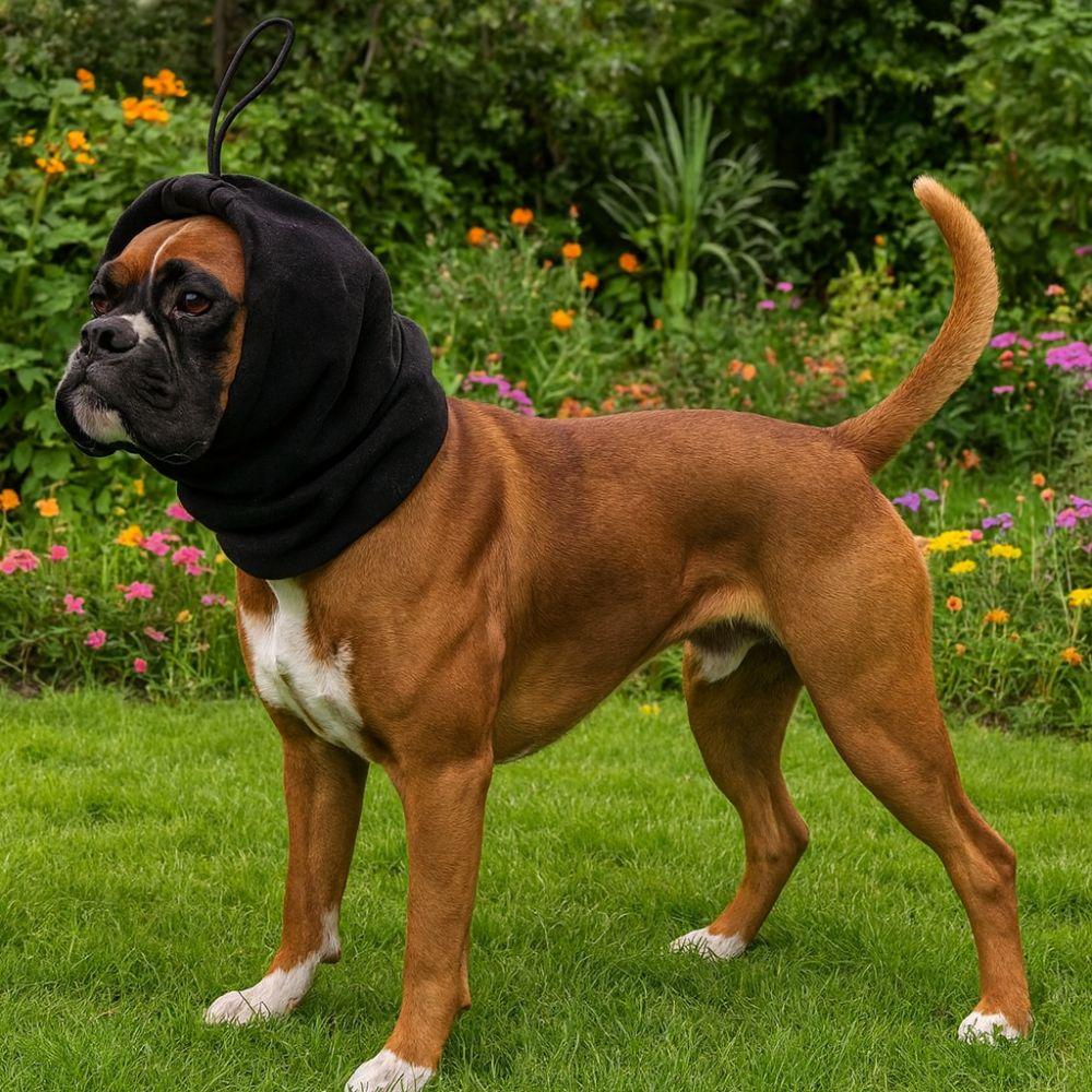 Elastic Dog Calming Earmuffs Soft Warm Noise-Proof Soothing Ear Cover Washable Adjustable Pet Neck Gaiter Winter Season