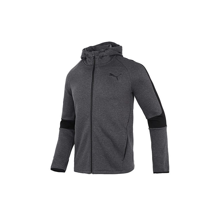

Puma Solid Color Casual Sports Hooded Jacket Men jackets Dark-Gray 588889-07 S
