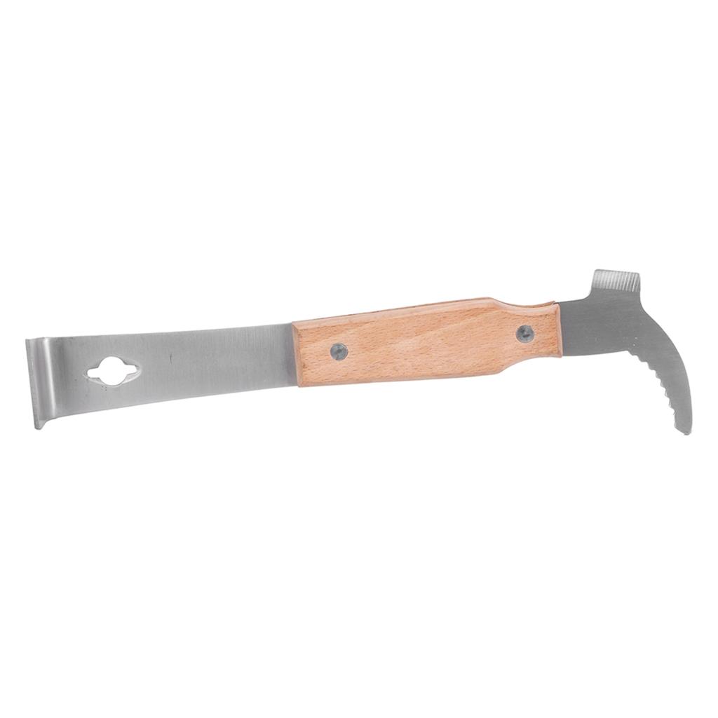 Honey Scraper Stainless Steel Beehive Honey Knife Cutter with Wood Handle Beekeeping Tool