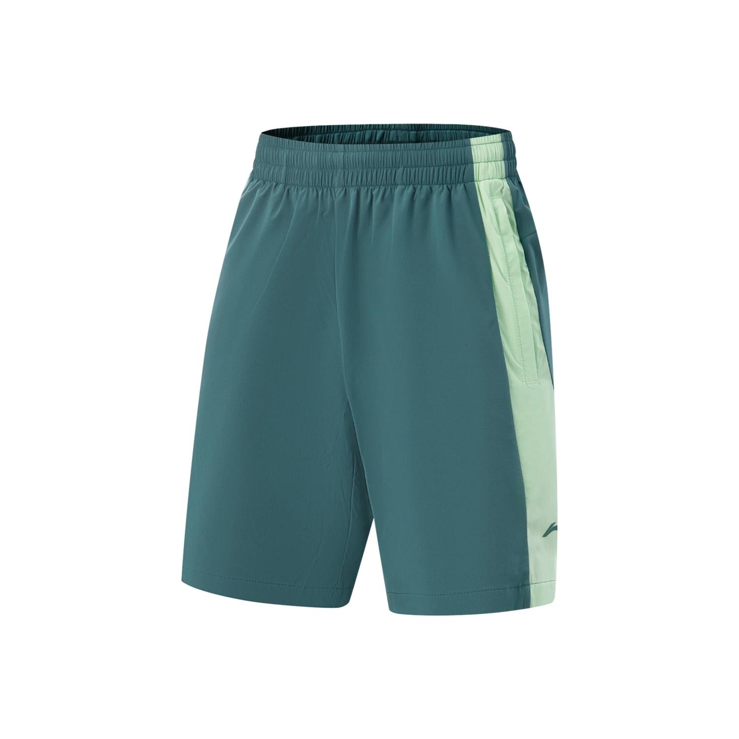 

Li Ning Серия Фитнес Цветной блок Средняя посадка Мягкие Дышащие Универсальные Прямые Спортивные шорты Мужские шорты AKSV087-2 L