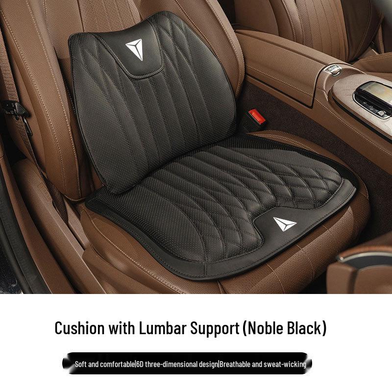 Dark Blue Car Seat Cushion with Lumbar Support and Waist Protection (Models: S07, S05, Cloud S09, L07, SL03, G318)