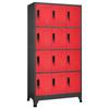 VidaXL Locker Cabinet Anthracite and Red 90x45x180 Cm Steel 339817