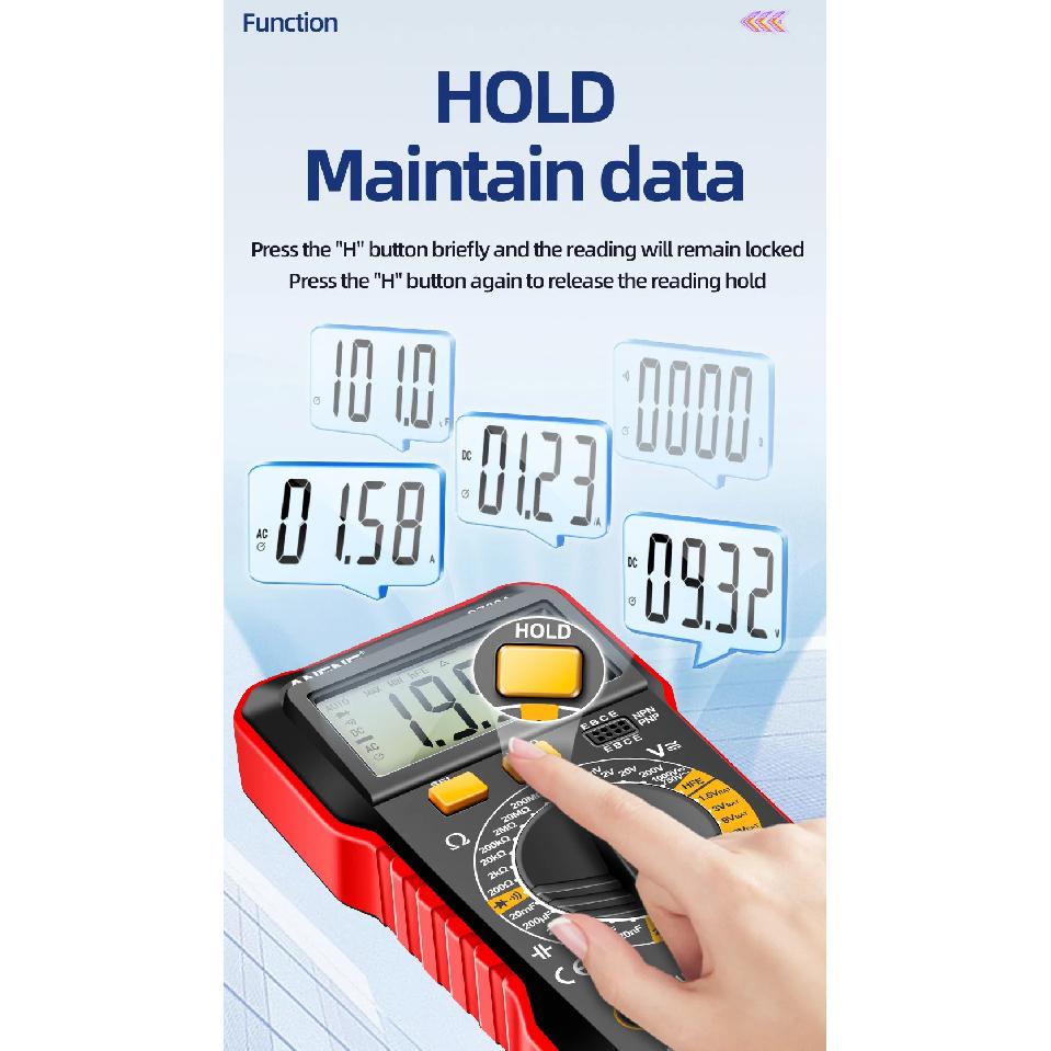 ANENG SZ304 Digital 2000 Counts Multimetes AC/DC Votage Current Resistance Ohm NCV High Precision Professional Multimetro Tester