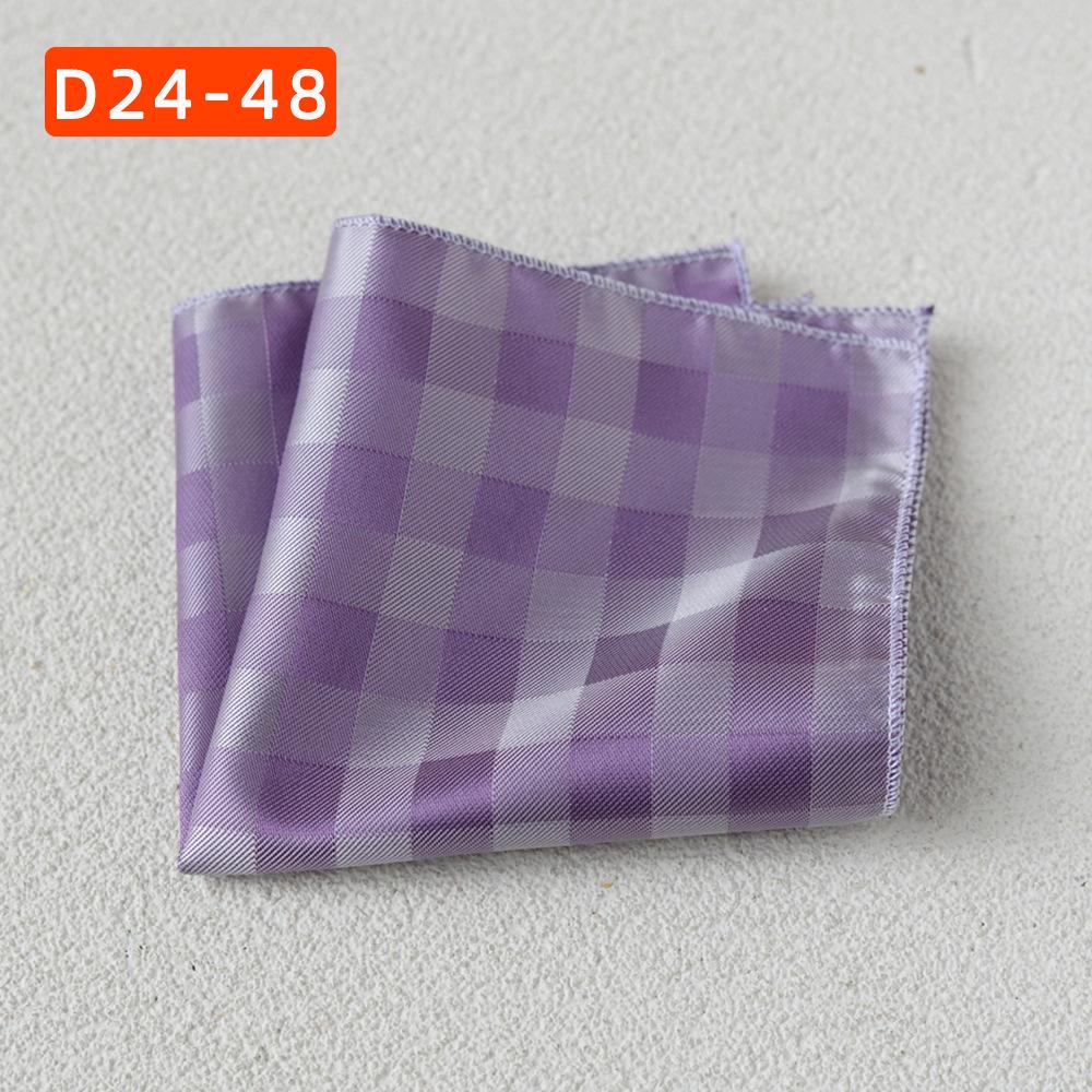 Striped Polyester Silk Pocket Square for Wedding or Business