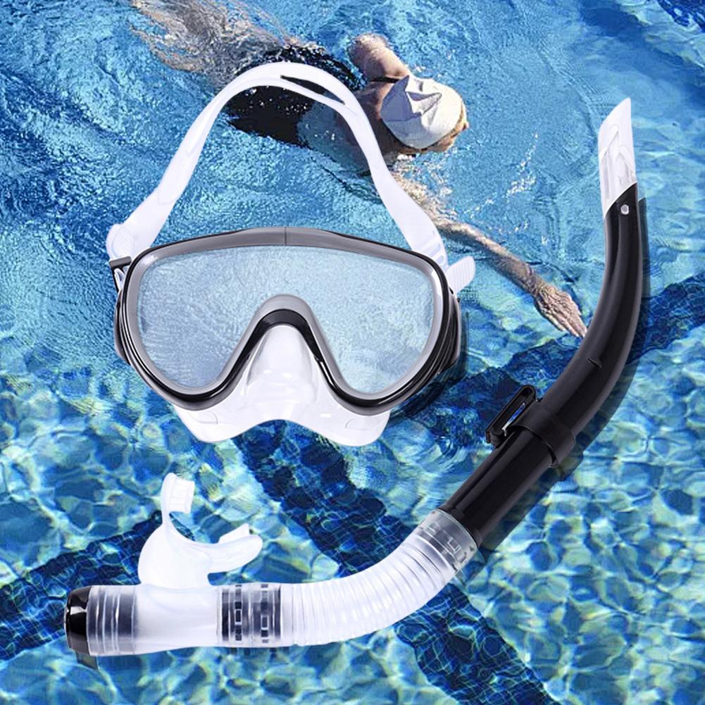Diving Mask Snorkeling Set For Adults 4mm Thick Tempered Glass Scuba No Leakage Anti-Fog Goggles Glasses Swimming Pool Equipment