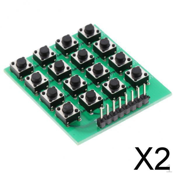2x 4x4 Keyboard Module Matrix Keypad 16 Buttons Switch for - 1 Pack