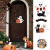 Halloween Door Hanger Ghost Pumpkin Black Cat Cute Festive Porch Door Decor Scene Setting