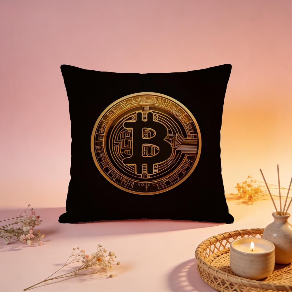 Stylish BBitcoinable Cushion Cover Comfortable Durable Pillow Cover MultiScene for Home Office Car Sofa