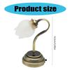 Retro Flower Shade LED Table Lamp for 1/12 Dollhouses Miniature LED Light Dollhouses Display Accessories and Decoration