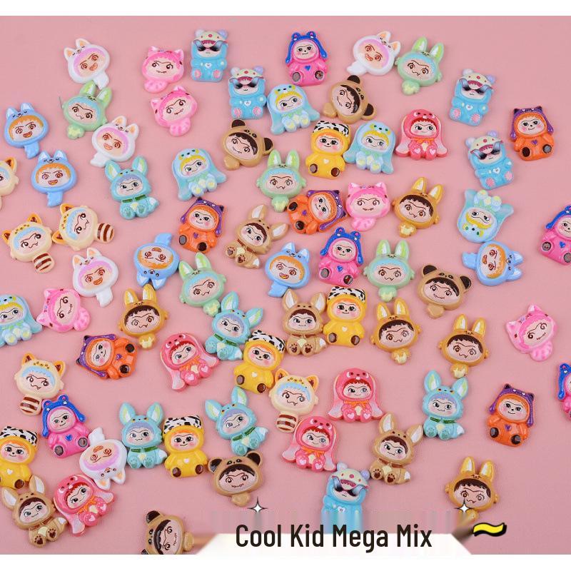 Mini Cartoon Luo Xiaohei Food Simulation DIY Resin Accessories for Phone Cases and Fridge Magnets