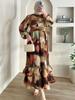 Elegant Spring 2025 Long Sleeve Dress - Women's European & American Style, Round Neck, Loose Fit
