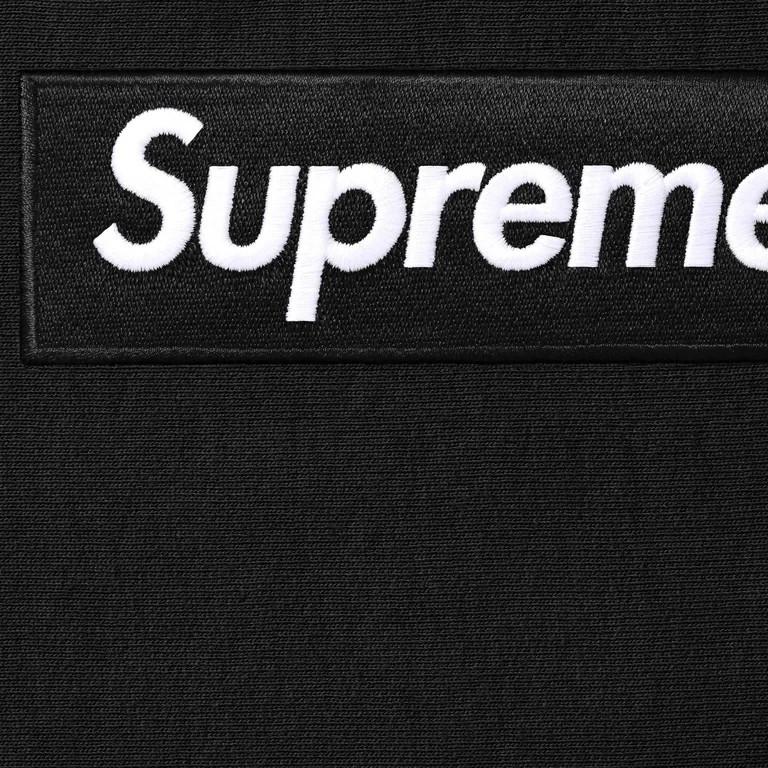 Supreme Kutu Logolu Kapüşonlu Sweatshirt (25Kış) Siyah
