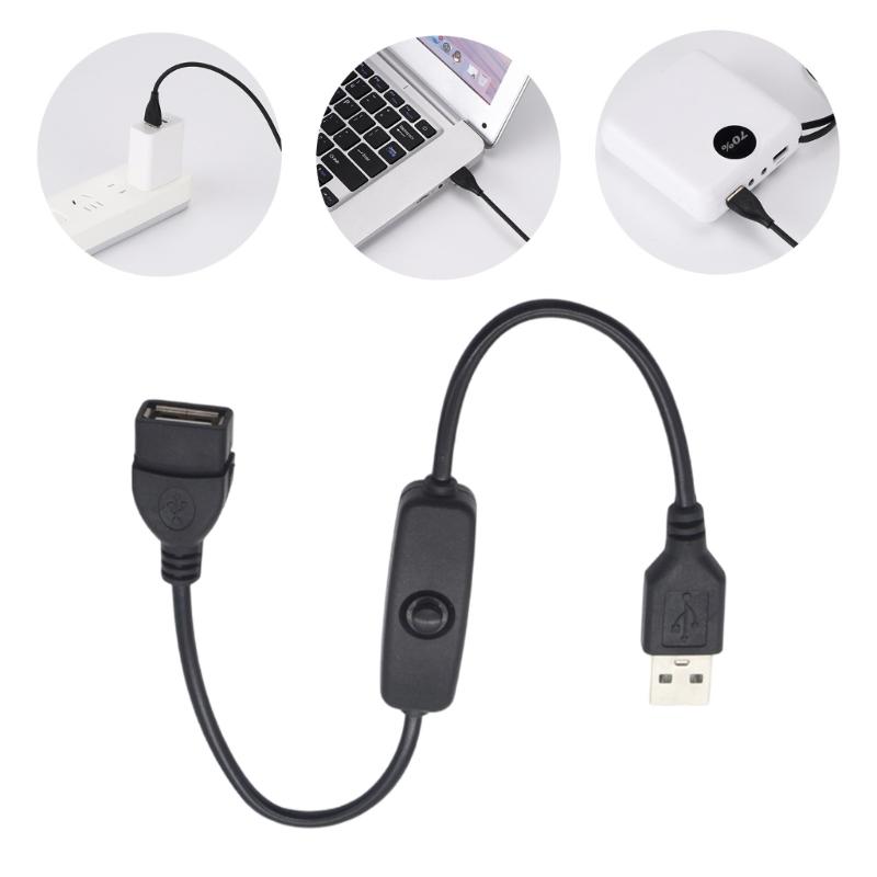 USB Extension Cable with Switches USB Male To Female Cable Support Power Cable for USB Headset LED Strips Cameras