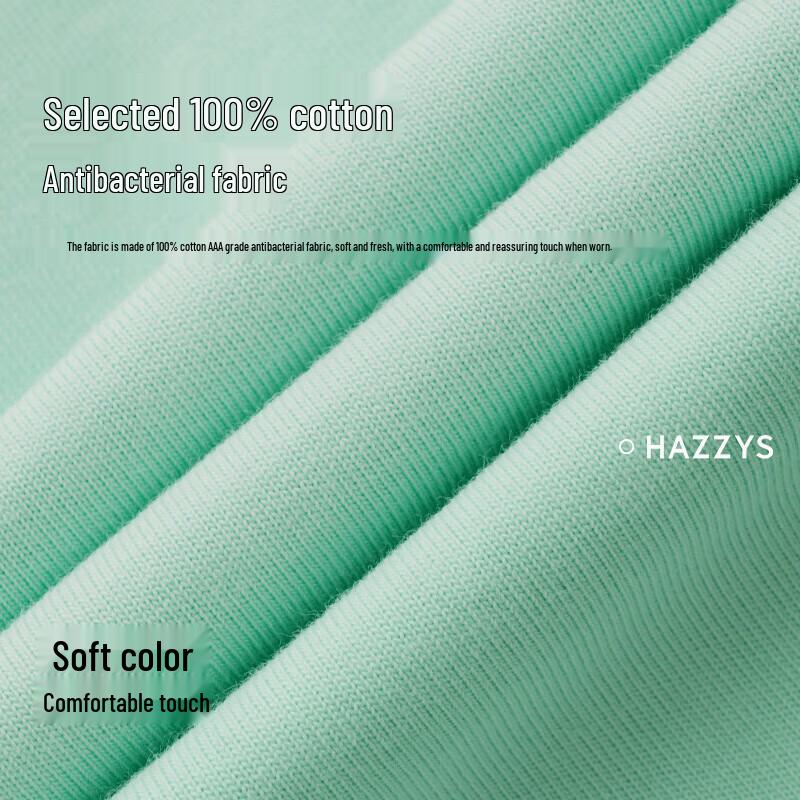 HAZZYS Women's 2025 Summer PHIZ Print Loose Short Round Neck T-shirt