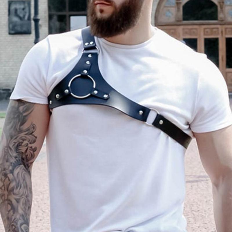 Adult Vintage PU Suspenders Bondage Belt with Adjustable Suspender Strap