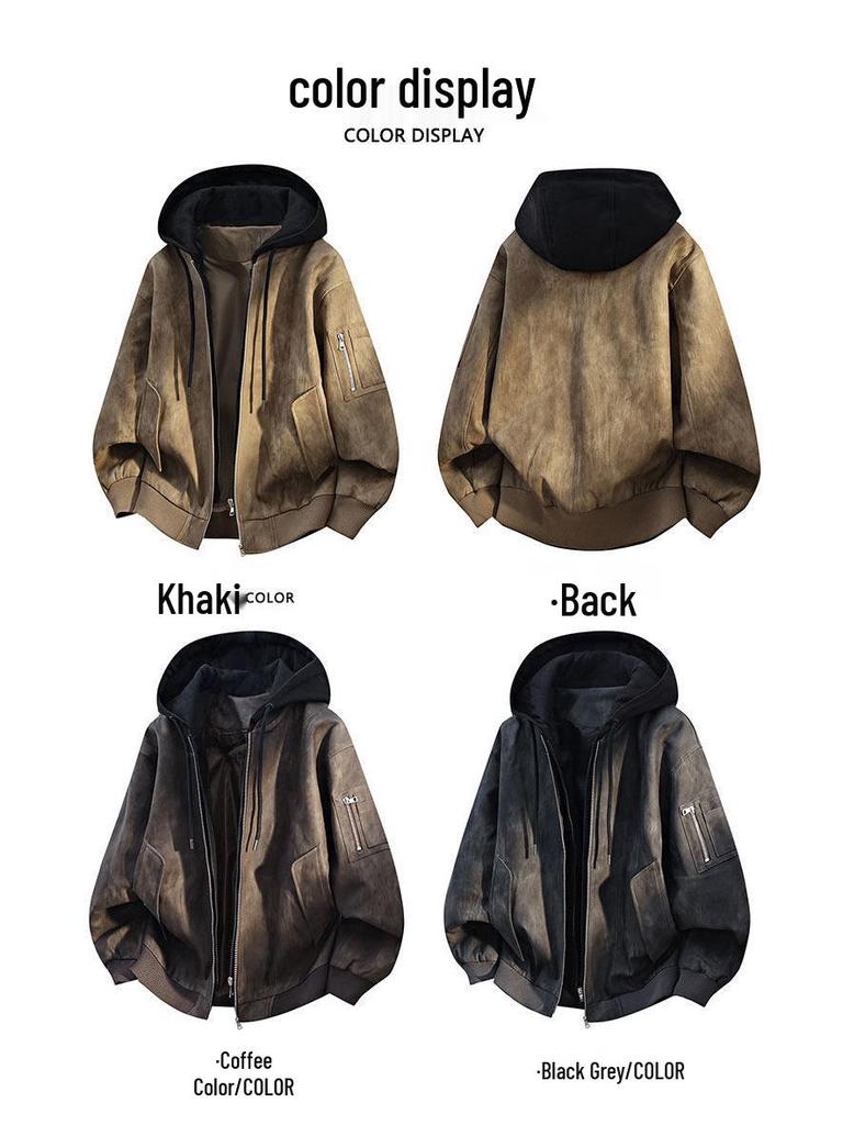 Men's Faux Two-Piece PU Leather Jacket: Windproof, Loose Fit, Youth Style for Autumn/Winter