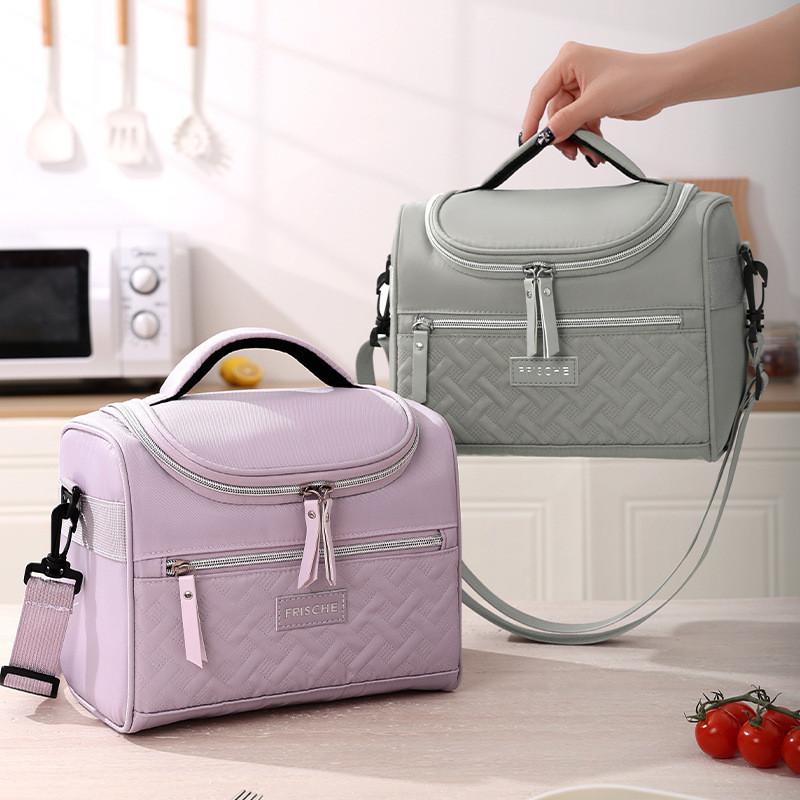 Modern Minimalist Lunch Bag With Insulated Polyester For Office Workers And Picnics
