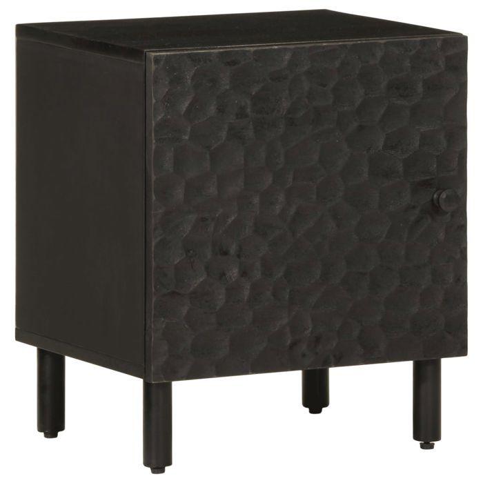 VidaXL Table de Chevet, Armoire de Lit avec Pieds, Table de Nuit avec Rangement, Armoire de Nuit Chambre, Moderne, Noir Bois 356815
