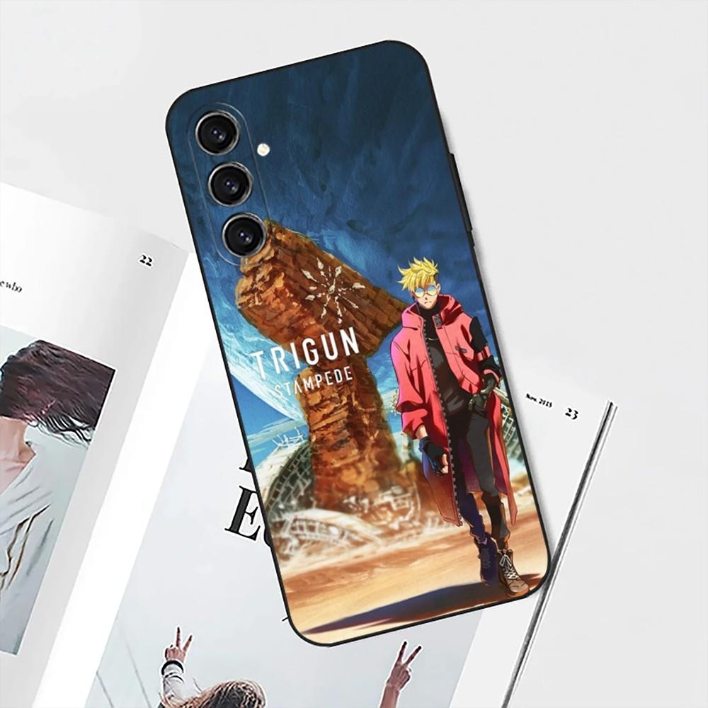Cool Anime T-Trigun Phone Case For Samsung S25,S24,S21,S22,S23,S30,Ultra,S20,Plus,Fe,Lite,Note,10 Black Soft Shell