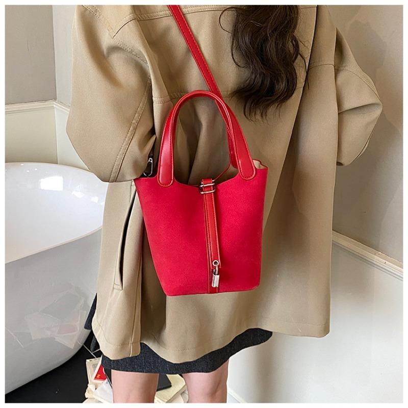 Frosted Retro Small Bag Women's Autumn and Winter Versatile New Messenger Child and Mother Bag Bucket Bag