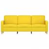 Vidaxl Sofa 3-Osobowa, Jasnożółta, 180 Cm, Tapicerowana Tkaniną