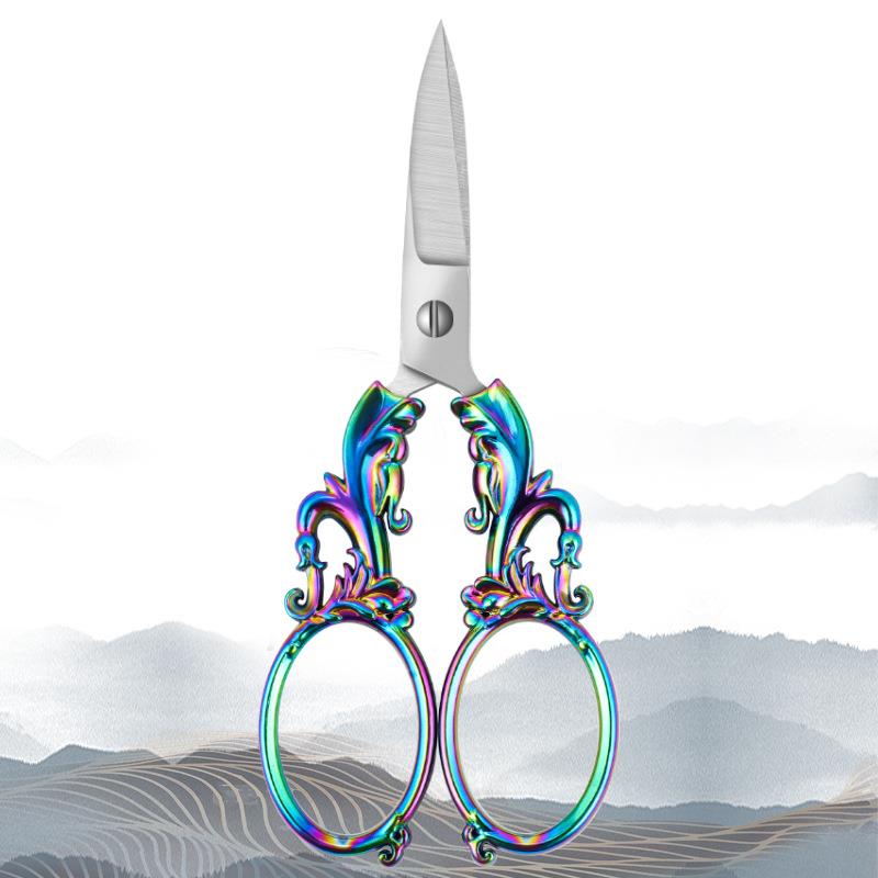 Embroidery Scissor Tailor'S Scissors Electroplated Retro Small Scissors DIY Apparel Sewing Supplies Arts&Crafts Office Scissors