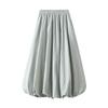 Damen Ballon-Langröcke Streetstyle Unifarben Hoher Elastischer Bund Fließend Lockerer Cargo-Rock Grunge-Ästhetik Damenbekleidung