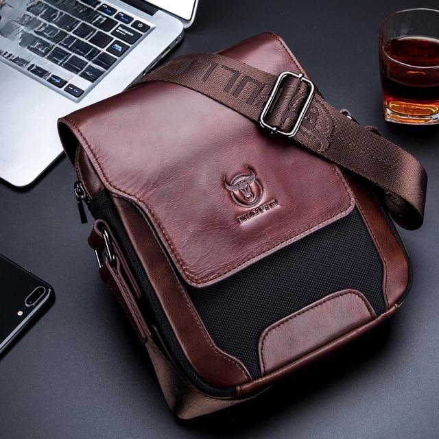 

Мужская сумка-мессенджер Мужские сумки через плечо из натуральной кожи Деловая сумка кроссбоди Повседневная сумка Известный бренд Мужская сумка Сумки KTY коричневый